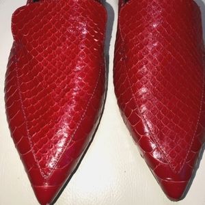 M. GEMI Stellato Red Python Shoe 39